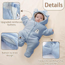XIFAMNIY Newborn Fleece Footie Jumpsuit Hooded Warm Thicken Winter Outwear Snowsuit for Baby Girls and Boys by TinyTreasures Baby Boutique