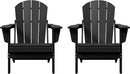 Westin Outdoors Laguna WO Home Furniture Adirondack Chair 2 PCS Set Outdoor Folding Patio Chair for Bon Fire Pit Garden Lawn Backyard Lounging Relaxing (Black) by GreenHaven Gardens