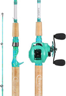 Sougayilang Fishing Rod and Reel Combo, 2-Piece 5-Foot 6-Inch Graphite & Fiberglass Rod, Durable and Strong, Quickset Anti-Reverse Fishing Reel (1Pack/2Pack) by TinyTreasures Baby Boutique