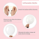 RUBFAC 129pcs White Balloons Different Sizes 18 12 10 5 Inch for Garland Arch,Party Latex Balloons for Birthday Party Wedding Anniversary Baby Shower Party Decoration by TinyTreasures Baby Boutique