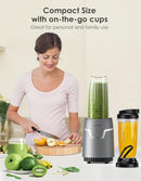 Smoothie Blender, 1100W Personal Blender for Shakes and Smoothies, Blenders and Grinder Combo for Kitchen with 2 * 22 Oz To-Go Cup and Lid for Protein Shake, Baby Food, Frozen Drink by TinyTreasures Baby Boutique