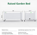 Horticulture Garden Bed with Legs, Divisible Resin Planter Box for Backyard, Patio, Balcony, with 4 Legs, 4 Swivel Lockable Wheels(Ashen,30.04 * 17.72 * 17.56) by GreenHaven Gardens