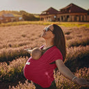 Acrabros Baby Wrap Carrier,Hands Free Baby Carrier Sling,Lightweight,Breathable,Softness,Perfect for Newborn Infants and Babies Shower Gift,Royal Red by TinyTreasures Baby Boutique