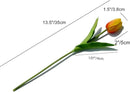 Mandy's Artificial Tulips 20 Stems Sunset PU Faux Flowers for Wedding Home Decor 13.5 Inch by CozyNest Decor