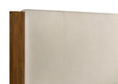 Adderley Eastern King Wood Panel Bed Cream and Warm Brown