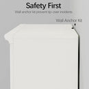 43 in Tall Bookcase, 3-Tier Bookshelf Open Storage, 33 inch Wide Floor Standing Indoor Furniture, Book Cases for Home School Library Office Bedroom Kids, White 3 Tiers by CozyNest Decor