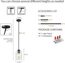 Black Pendant Lights Kitchen Island - Seeded Glass Pendant Light Fixture Multiple Stems Rods 3 Units 12 Inch 3 Units 4 Inch (1 Pack Black Seeded Downrod) by CozyNest Decor