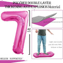 GOER Pink Foil Balloons Number 7,Huge Number Balloons for 7th 77th Birthday Party Supplies Anniversary Decorations(3 pcs,42 inch,32 inc,16inch) by TinyTreasures Baby Boutique