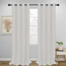 Easy-Going Blackout Curtains for Bedroom, Solid Thermal Insulated Grommet and Noise Reduction Window Drapes, Room Darkening Curtains for Living Room, 2 Panels (52x96 in, Light Linen) by CozyNest Decor