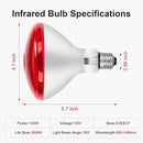 Infrared Bulb Heat Lamp, Red Light Therapy Heat Bulbs, Infrared Light Bulb for Body Suitable for E26/E27 Socket by CozyNest Decor