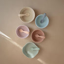 mushie Silicone Toddler Starter Spoons | 2 Pack (Tradewinds/Shifting Sand) by TinyTreasures Baby Boutique