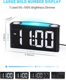 PPLEE RGB Digital Clock-Alarm Clocks for Bedrooms,Large Bold Number 7 Dimmers,Battery Backup Loud Alarm Clock,8 Modes Night Light,Dual Charger USB&Type-C,Bedside Desk Clock for Kid Adult Heavy Sleeper by TinyTreasures Baby Boutique
