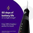 BURST Electric Water Flosser for Teeth Cleaning (3 Modes/White) | Cordless | Plaque Removal Between Braces & Dental Work | Portable Floss | Refillable 110mL Tank by CozyNest Decor
