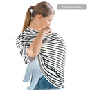 Yoofoss Nursing Cover Breastfeeding Scarf - Baby Car Seat Covers, Infant Stroller Cover, Strechy Carseat Canopy for Boys and Girls (Black Stripe) by TinyTreasures Baby Boutique