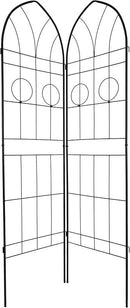 2 Pack Metal Garden Trellis 78.7" H Garden Fence Rustproof Trellis for Climbing Plants Support Roses Flower Outdoor Lawn Black by GreenHaven Gardens