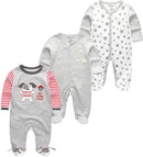 Kiddiezoom Baby and Toddler Boys'Snug Fit Footed One-Piece Romper Jumpsuit Cotton Cotton Footed Outfit by TinyTreasures Baby Boutique