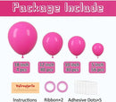 130pcs Hot Pink Balloons Different Sizes 18" 12" 10" 5" Dark Pink Balloons for Birthday Graduation Baby Shower Wedding Anniversary Princess Theme Party Valentine's Day Decorations by CozyNest Decor