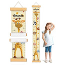 Customize Name Growth Chart Wall, Funny Giraffe Premium Canvas Removable Height Chart for Kids, Height Measurement for Wall, Unisex Kids Room Wall Decor, Measuring Height Charts by TinyTreasures Baby Boutique