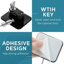 12 Pack Refrigerator Lock with 12 Keys Fridge Locks Combination Adhesive Child Safety Cabinet Freezer Door Lock Adult File Drawer Kitchen Appliance Furniture Closet(Black) by TinyTreasures Baby Boutique