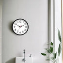 Wall Clock Small Analog 8 Inch Silent Non Ticking Battery Operated Modern Simple Decorative for Kitchen Office Bedroom Bathroom Living Room(Black) by CozyNest Decor