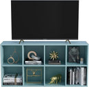 8-Cube Storage Shelf Bookcase - Wooden 4-Tier Floor Standing Open Bookshelf, Modern TV Stand up to 55 Inchs for Home and Office, Light Blue by CozyNest Decor