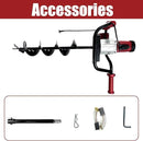 JACKCHEN 1500W Electric Post-Hole Digger with 6-Inch Auger Bit, Earth Auger Drill, Auger Bit Earth Auger, Ideal for Post Hole Digging, Drilling, Tree Planting, Red by GreenHaven Gardens