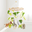 Baby Mobile for Crib Safari Nursery Mobile Handmade Jungle Baby Mobile Woodland Nursery Decor Forest Animals Crib Accessories with Lion Elephant Zebra Giraffe by TinyTreasures Baby Boutique