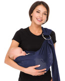 CUBY Water Baby Sling Carrier Lightweight Breathable Mesh Baby Wraps Carrier Adjustable Ring Sling Quick-Drying Baby Carriers Sling for Newborn Toddler Summer Swimming Pool Beach(Dark Blue) by TinyTreasures Baby Boutique