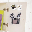 dedoot 2 Pack Magnetic Pen Holder, 3.45x2.3x2.6 Inch Magnetic Basket Locker Organizer Metal Mesh Pencil Memo Holder for Whiteboard, Fridge, Desk, Offices by CozyNest Decor