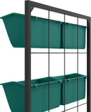 Outsunny 3-Tier Wall Planter with 6 Pots for Indoor and Outdoor Use, Hanging Plant Holder, Self Draining Wall Mounted Planter for Vegetables, Flowers, Herbs, Green by CozyNest Decor