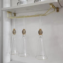 14-Inch Gold Wine Glass Rack, Under Cabinet Wine Glass Holder Stainless Steel Stemware Rack - Hanging Stemware Holder for Cabinet Kitchen Bar, Set of 4 by CozyNest Decor