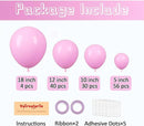 130pcs Pink Balloons Different Sizes 18" 12" 10" 5" Party Latex Balloons for Birthday Baby Shower Wedding Anniversary Princess Theme Party Decorations by CozyNest Decor