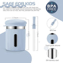 Stainless Steel Kids Cups, 12.51 oz Toddler Tumbler with Straws and Lids, Spill-Proof Baby Smoothie Cups with Silicone Sleeve, Versatile 2-in-1 Drinking Snack Cups for Kids, 4 Colors A by TinyTreasures Baby Boutique