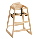 VEVOR Wooden High Chair for Babies & Toddlers, Double Solid Wood Feeding Chair, Eat & Grow Portable High Chair, Easy to Clean Baby Booster Seat, Compact Toddler Chair, Natural by TinyTreasures Baby Boutique