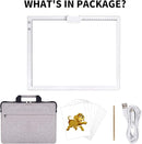 KOBAIBAN Wireless A3 Light Pad with Carry Bag, Foldable Stand, Top Clip, 3 Colors/Stepless/6-level Dimmable Brightness Rechargeable tracing Light Box/Board for Weeding Vinyl, Diamond Painting (White) by TinyTreasures Baby Boutique