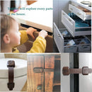 Child Safety Cabinet Locks for Baby Proof,Child Proof Safety Locks for Cabinets,Drawers,Cupboard,Oven,Fridge,8Packs Brown Locks,BAOWEIJD by TinyTreasures Baby Boutique