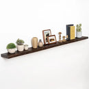 72" Floating Shelves, Live Edge Elm Wood Floating Shelf for Wall, Wall-Mounted Display Shelves with Invisible Heavy-Duty Bracket, Long Floating Shelf for Bathroom, Kitchen, Living Room, Walnut Color by CozyNest Decor