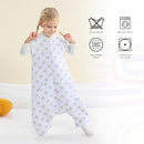 Baby Toddler Sleep Sack with Feet 2.5 TOG Winter, Wearable Blanket with Legs, Toddler Sleeping Sack Long Sleeve (Greystar, 3T-5T) by TinyTreasures Baby Boutique