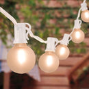 Outdoor LED String Lights, 50Ft with 52 Frosted White LED Globe Bulbs, Waterproof for Indoor/Outdoor Use, Perfect for Garden, Bistro, Pergola, Tents & Decorations, White by TinyTreasures Baby Boutique