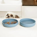 The Slowdown Bowl Silicone Slow Feeder for Cats & Dogs, Slow Eating Mealtime Solution with Modern Lick Mat Design, Reduces Gulping, Fits 1 Cup 6” Across x 1.25” Tall, Small-Sage by CozyNest Decor