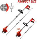 ALSO GO 24V Electric Weed Wacker, 3 in 1 Grass Trimmer with 2pcs Batteries & Fast Charger, Stringless Lightweight Weed Eater/Brush Cutter/Edger with 3 Types Blade & Wheels for Garden and Yard Lawn by GreenHaven Gardens