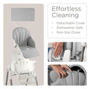 KÜB 3-in-1 Foldable Baby High Chair, 7 Height & 4 Recline Adjustable Seat & Tray for Easy Clean, 2 Locking Wheels, Multifunctional Infant High Chairs for Babies and Toddlers (Grey, with Toys) by TinyTreasures Baby Boutique