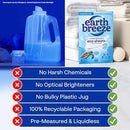 Earth Breeze Laundry Detergent Sheets Fragrance-Free - 180 Loads Eco Liquidless Soap - Travel-Friendly for Hot & Cold Cycles, Tackles Tough Stains & Odors - Gentle on Sensitive Skin, 90 Ct (3 Pack) by CozyNest Decor