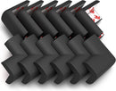 12-Pack Corner Protectors Baby Proof, Furniture Corner and Edge Safety Bumpers, Soft Rubber Foam Cushion Covers, 3M Taped Corner Guards, Baby Child Proofing Pads, Table Corner Protectors, Black by TinyTreasures Baby Boutique