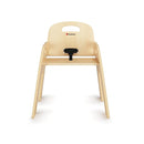 Foundations Simple Sitter 13” Low Wood Feeding Chairs, Wide No-Tip Base, Adjustable Safety Harness, Stackable Wood Toddler Chairs with Food Service Grade Finish, 2 Pack by TinyTreasures Baby Boutique