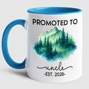 Promoted To Uncle Coffee Mug Gift For New Uncle EST 2026 Father's Day, Personalized Year Name Uncles White Teacup 11 15Oz, Customized Uncles Accent Mug Gift For Brother Family Pregnancy Announcement by TinyTreasures Baby Boutique