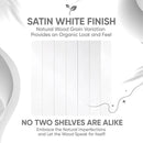 Homeforia White Floating Shelves 16 inch, High End Solid Real Wood 16inch Bathroom Floating Shelf for Wall Mounted, White Wooden 16 Floating Shelves, Heavy Duty Bracket, 16 X 6.5 X 1.75 inch, Set of 3 by CozyNest Decor