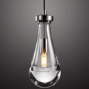 Modern Raindrop Pendant Lights, Kitchen Island Pendant Lights, Nickel Colored Brass Base Dining Room Light Fixture, and Interior Chandelier in The Living Room Hallway, Including The Bulb by CozyNest Decor