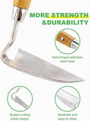 Sickle Hoe Japanese Weeding Sickle Garden Tool Japanese Weeding Tool Small Garden Hand Hoe Weed Scraper for Weeding Cultivating Trenching Japanese Stainless Steel Right Handed Hoe 13 Inch by GreenHaven Gardens