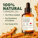 Kukka Turmeric Oil for Skin - 4 Fl Oz - 100% Pure Natural Turmeric Essential Oil, Herbaceous Scent, for Face, Hair, Aromatherapy, Candle & Soap Making Scent DIY by CozyNest Decor
